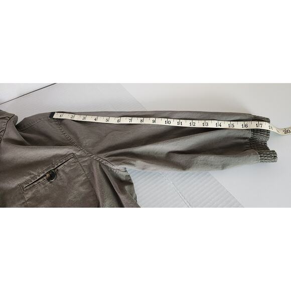 CJ Banks Vtg Long Sleeve Lightweight Khaki Green Jacket adjustable Waist W Med - Picture 6 of 9